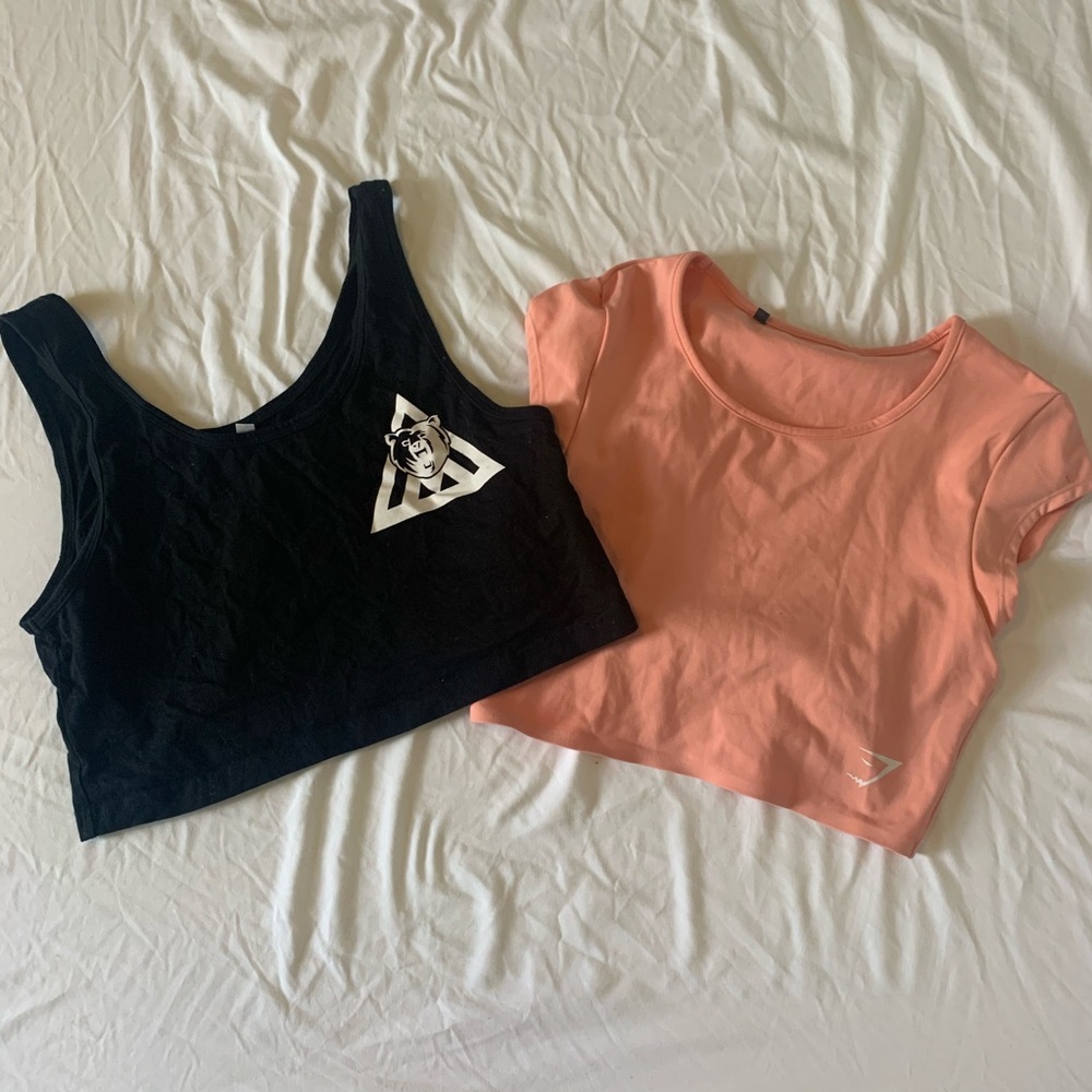 2 workout crop tops Gymshark